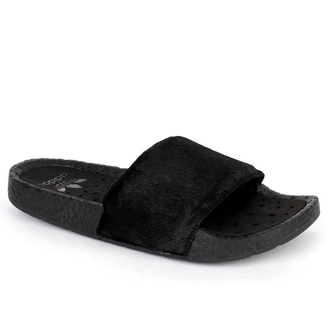 AD Adilette Boost  Fur Designed  Men's Slide-Black