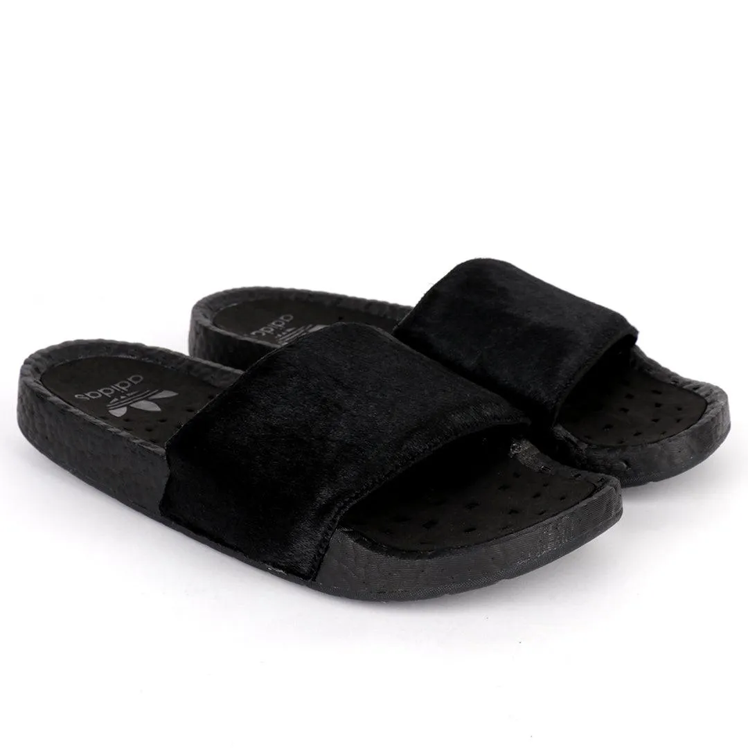 AD Adilette Boost  Fur Designed  Men's Slide-Black