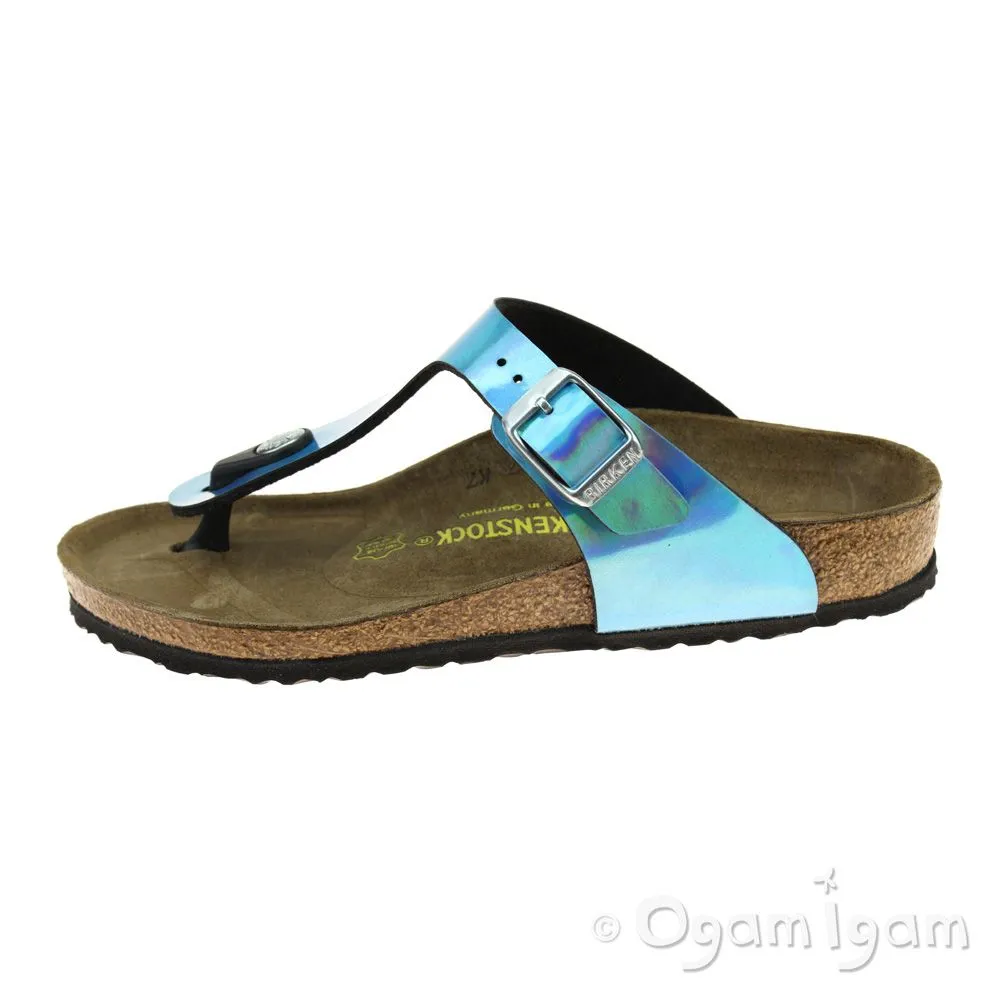 Birkenstock Gizeh Kids Girls Mirror Blue Sandal