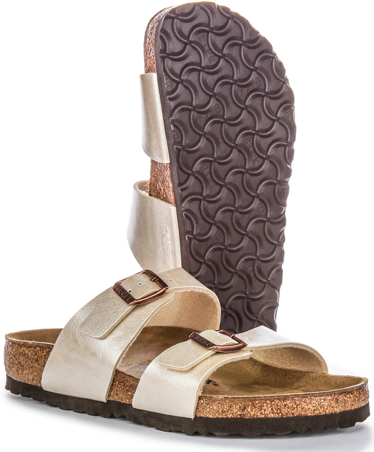 Birkenstock Sydney Bs In Pearl White | Regular Fit