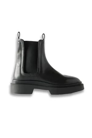 Black Leather Chelsea Boots