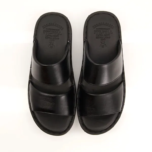 Black medicated slippers