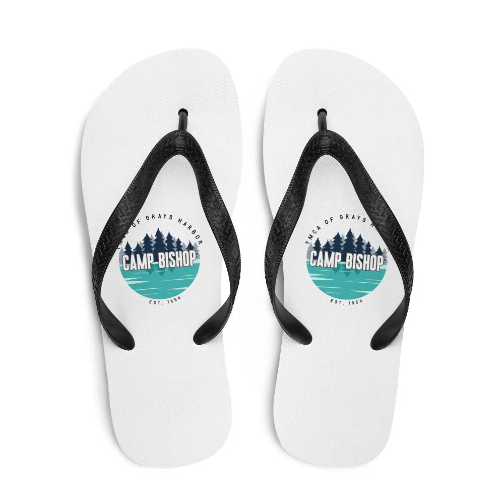 Camp Bishop Flip-Flops - Water Logo