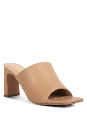 Cannes Slip-On Mid Heel Sandals