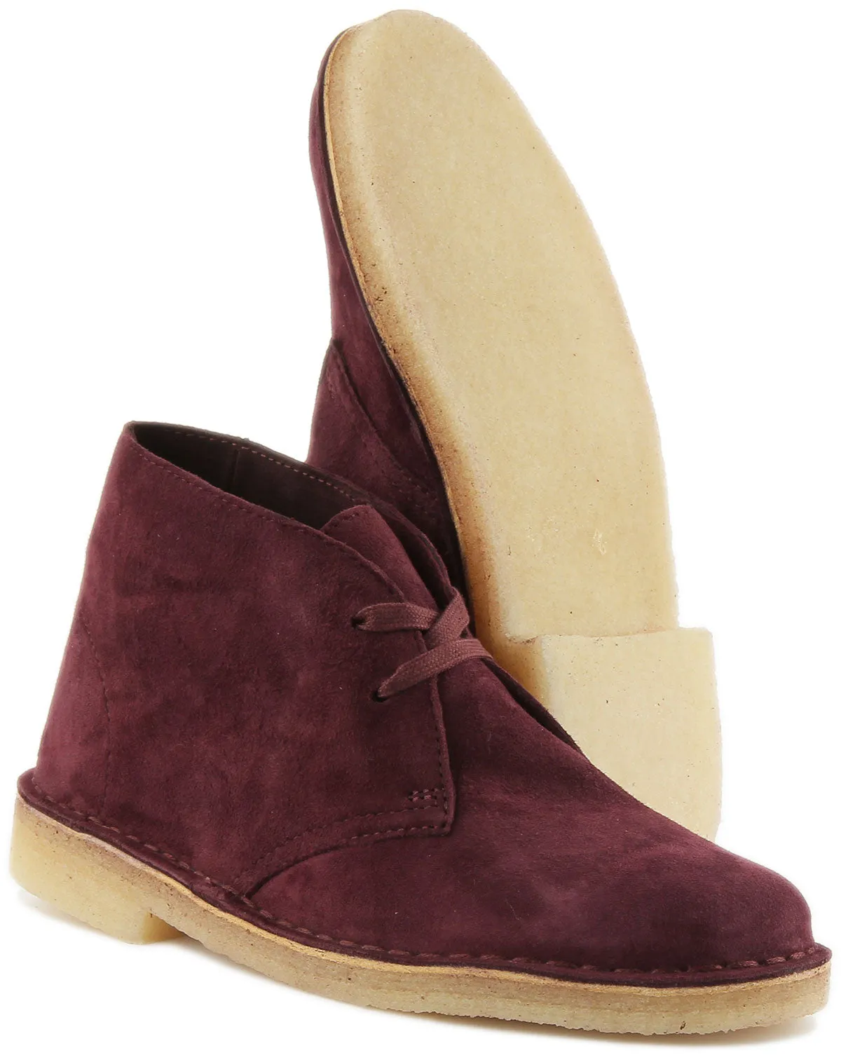 Clarks Originals Desert Boots In Purple For Women