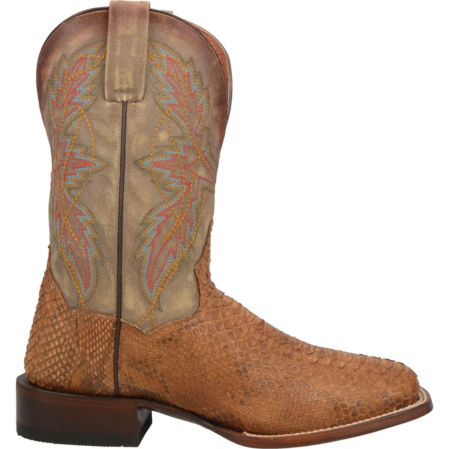 Dan Post DP3996 11" Dry Gulch Cognac Python Wide Square Toe Boot SALE BOOT