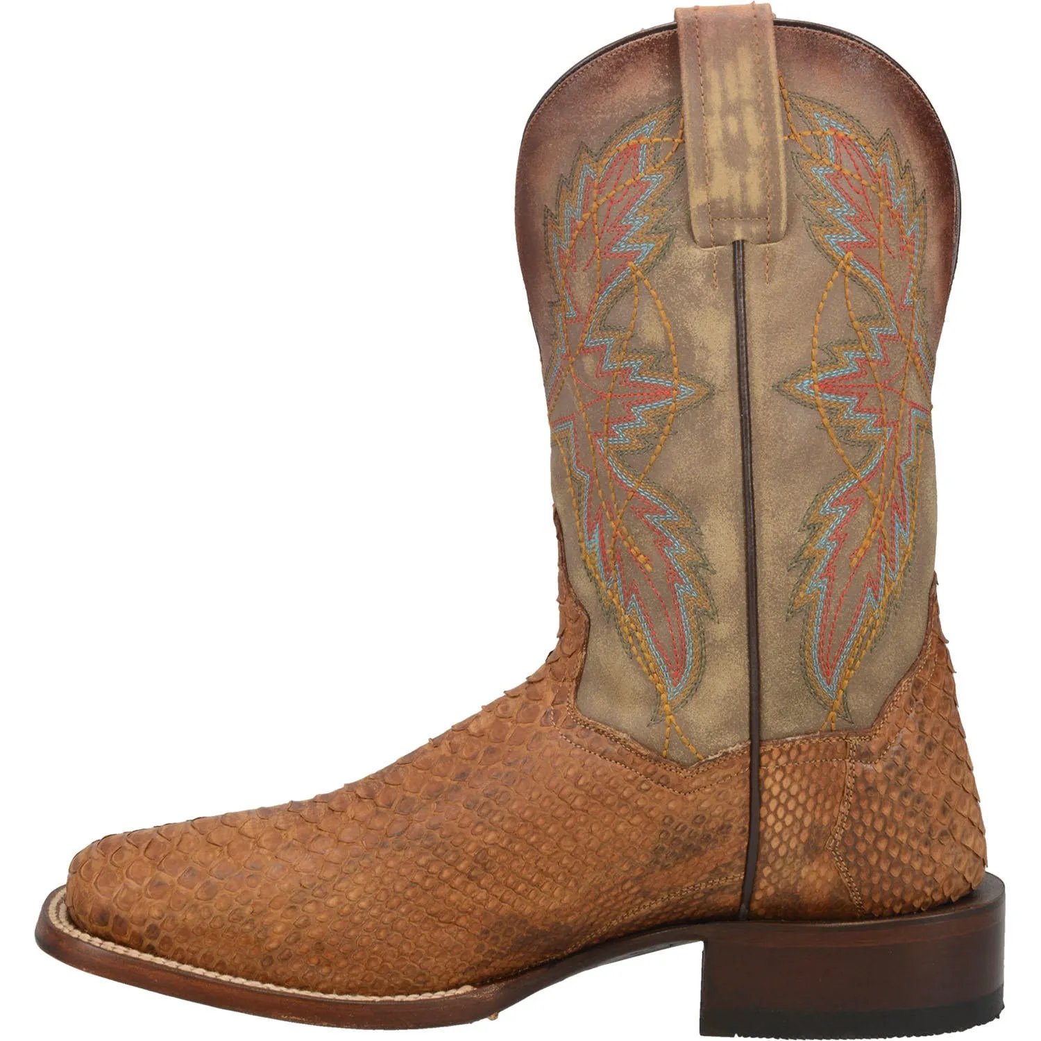 Dan Post DP3996 11" Dry Gulch Cognac Python Wide Square Toe Boot SALE BOOT