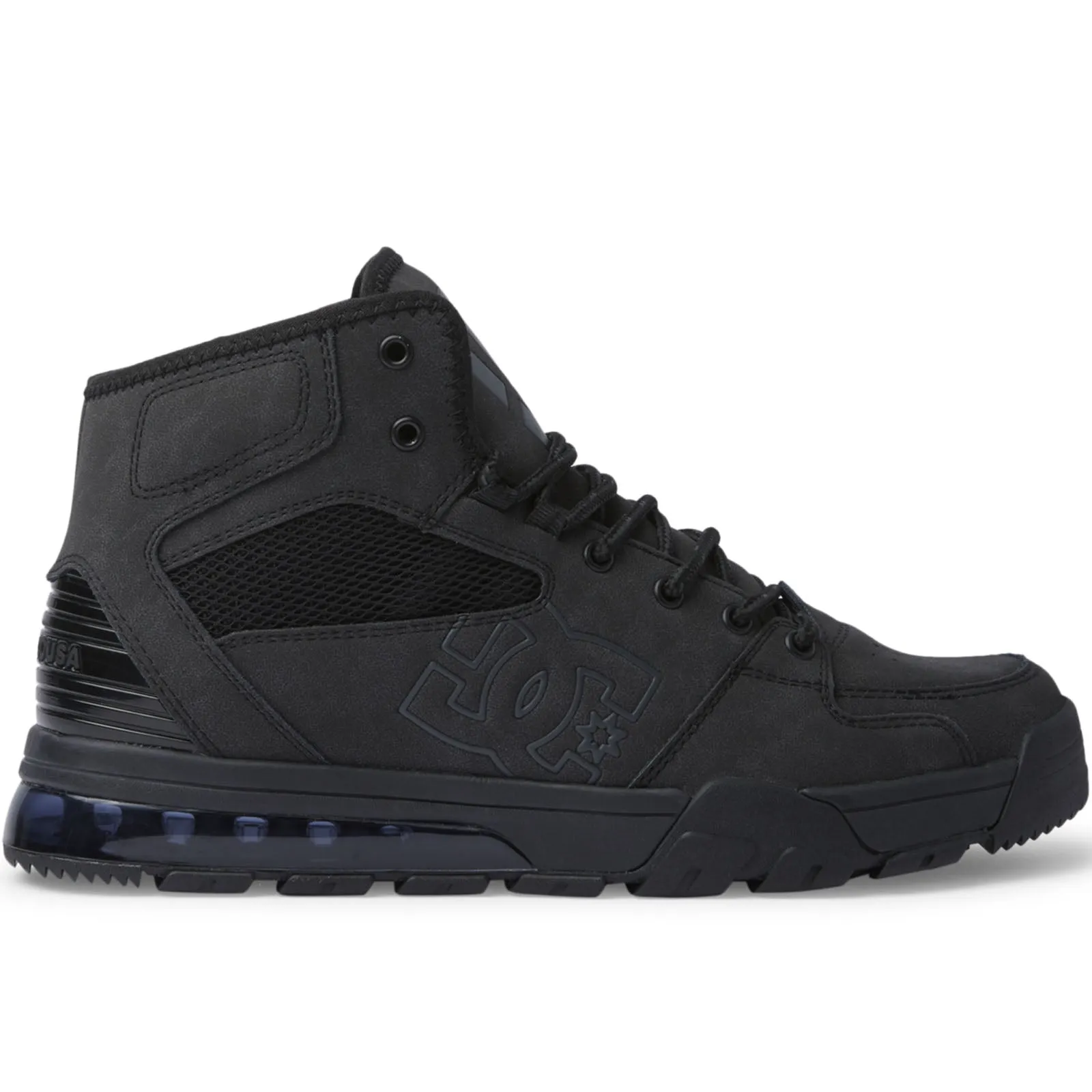 DC Shoes Mens Versatile Mid Rise Leather Boots - Black