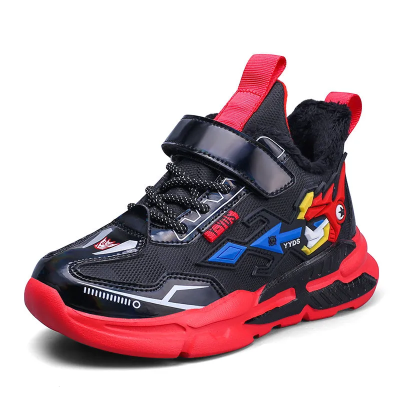 Fashion Kids Sneakers Outdoor Children Sport Shoes Winter Plush Warm Boys Tennis Sneakers