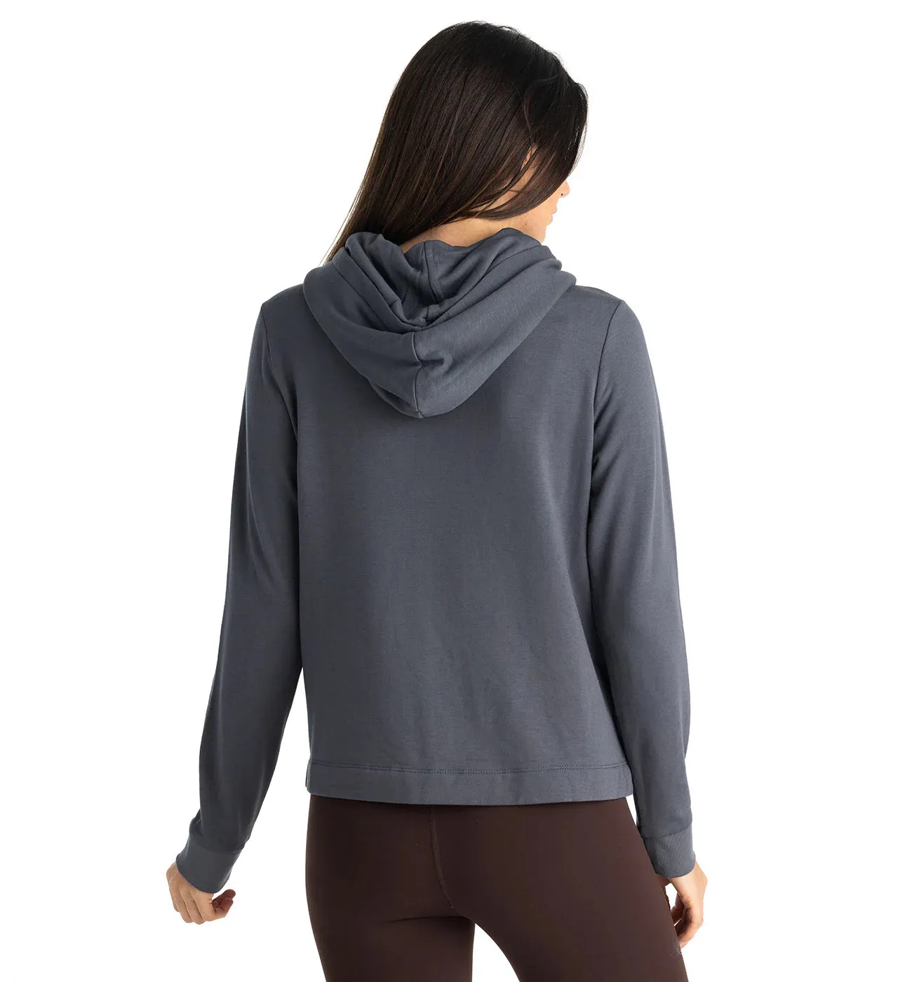 Free Fly Women's Bamboo Lightweight Fleece Cropped Hoodie