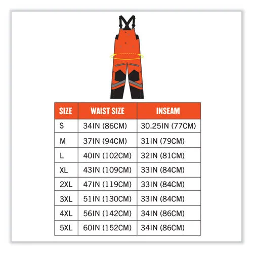 Glowear 8928 Class E Hi-vis Insulated Bibs, 4x-large, Orange, Ships In 1-3 Business Days