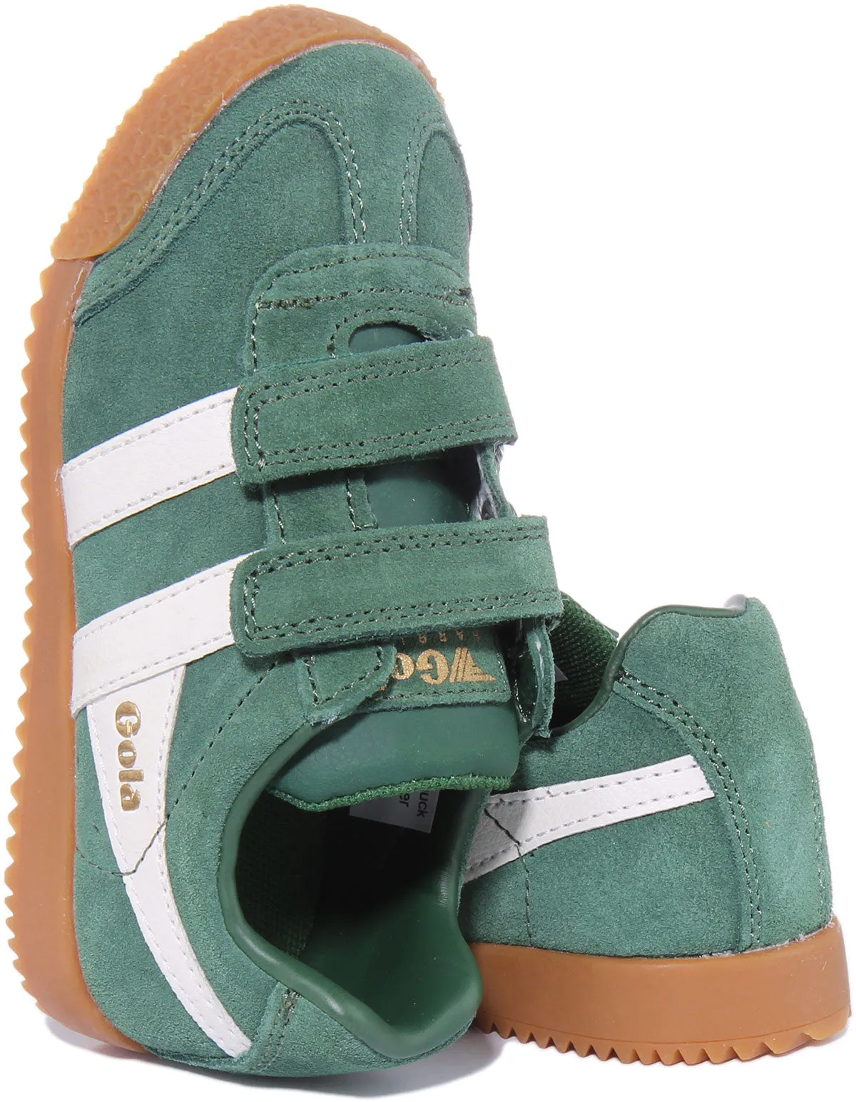 Gola Classics Harrier Velcro In Green For Kids