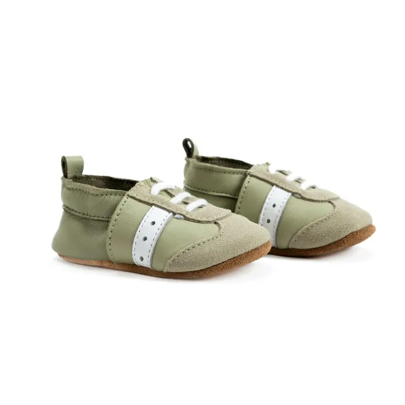 Hi Hop My First Sneakers Green Leather 0-6m