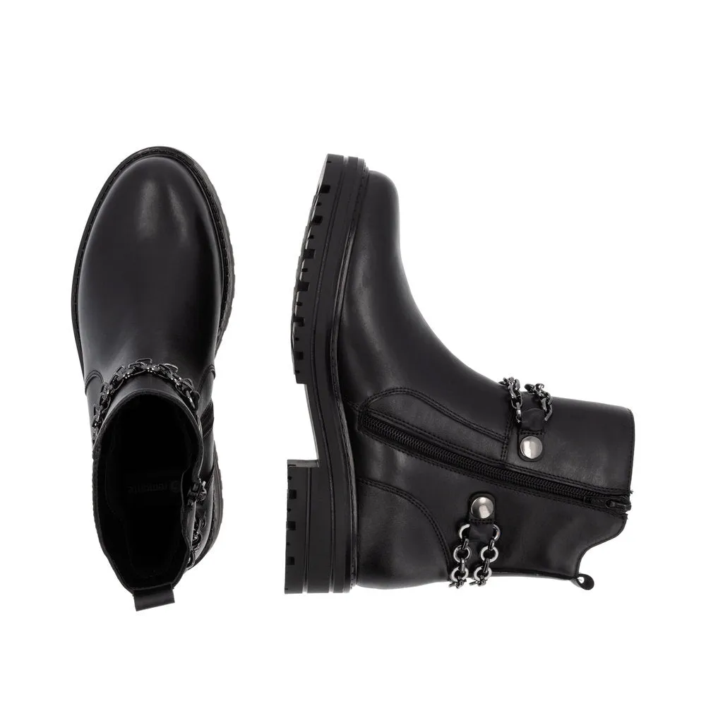 Ladies Remonte Boots Black Leather Chunky  Style D2285-00 sale