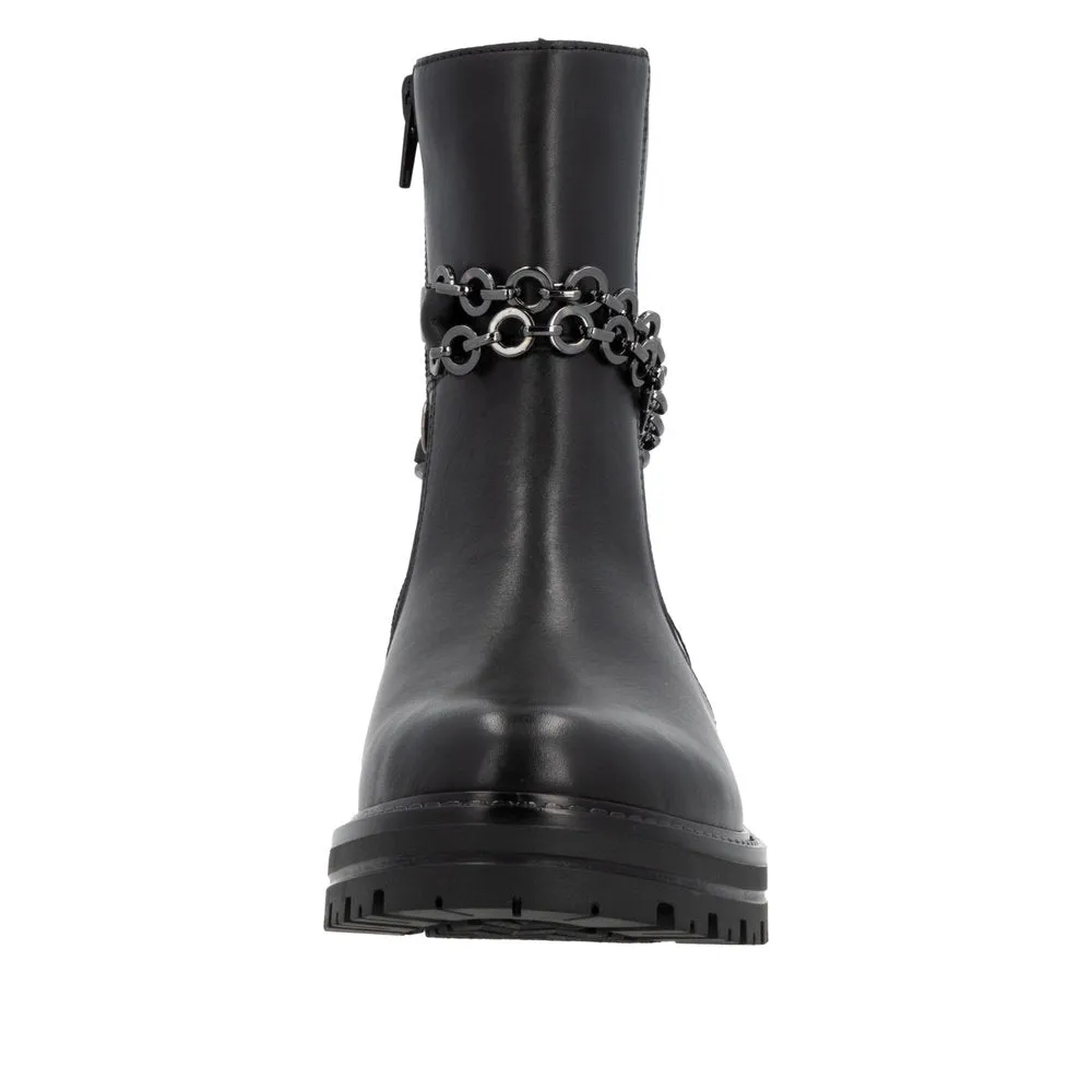 Ladies Remonte Boots Black Leather Chunky  Style D2285-00 sale