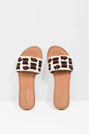 Leopard Slip on Sandals