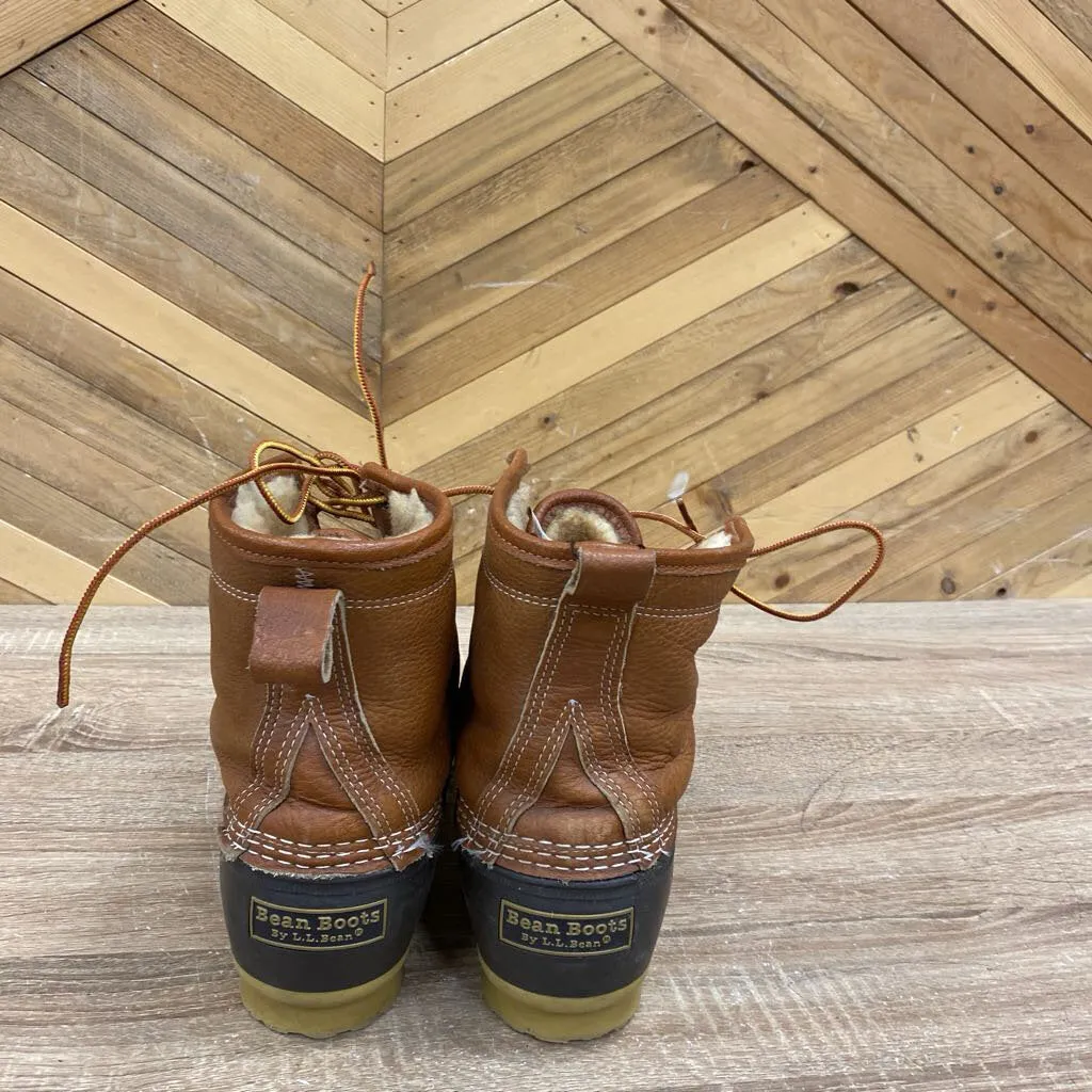 L.L. Bean - Women's Insulated Fleece Lined Rubber Boots - MSRP $240: Brown-women-W9