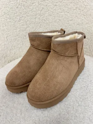 Maple Faux Suede Ankle Boot in Camel