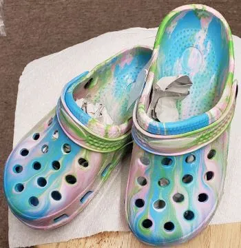 Mariah V Jr. -- Children's " Crocs Style " Sandal -- Tye Dye