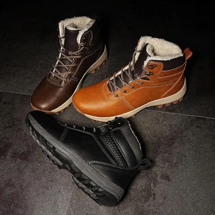 Men's Velvet Insulated Snow Boots with Thick Sole for Ultimate Warmth