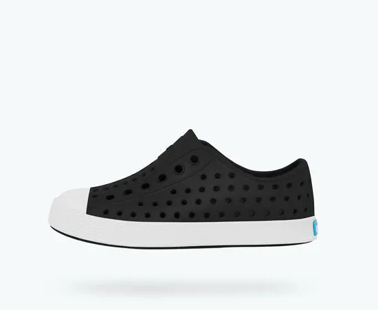 Native Junior's Jefferson Sneaker - Jiffy Black/Shell White 12100100-1105