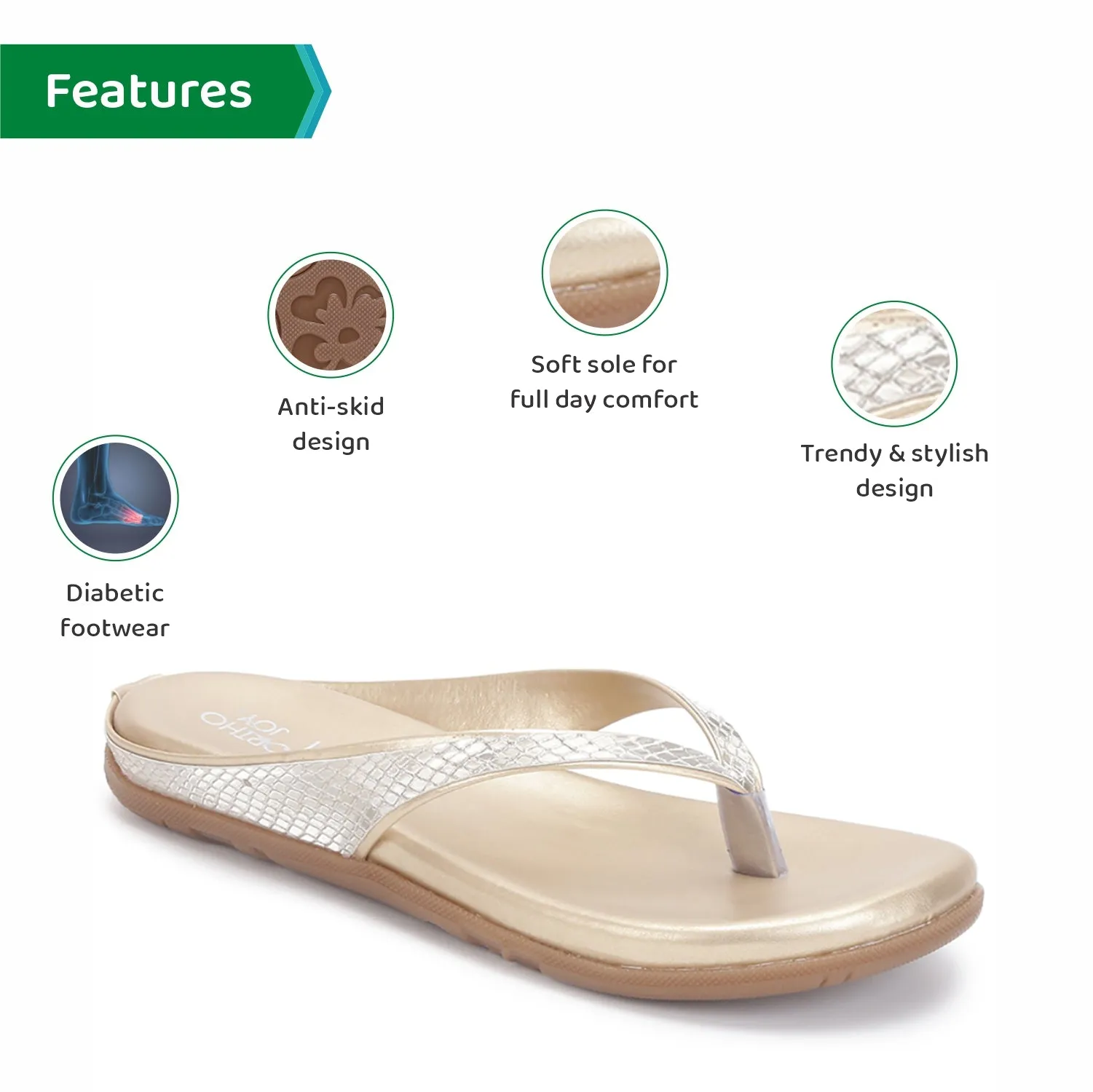 ORTHO JOY Fancy doctor Comfortable Flat sandals stylish