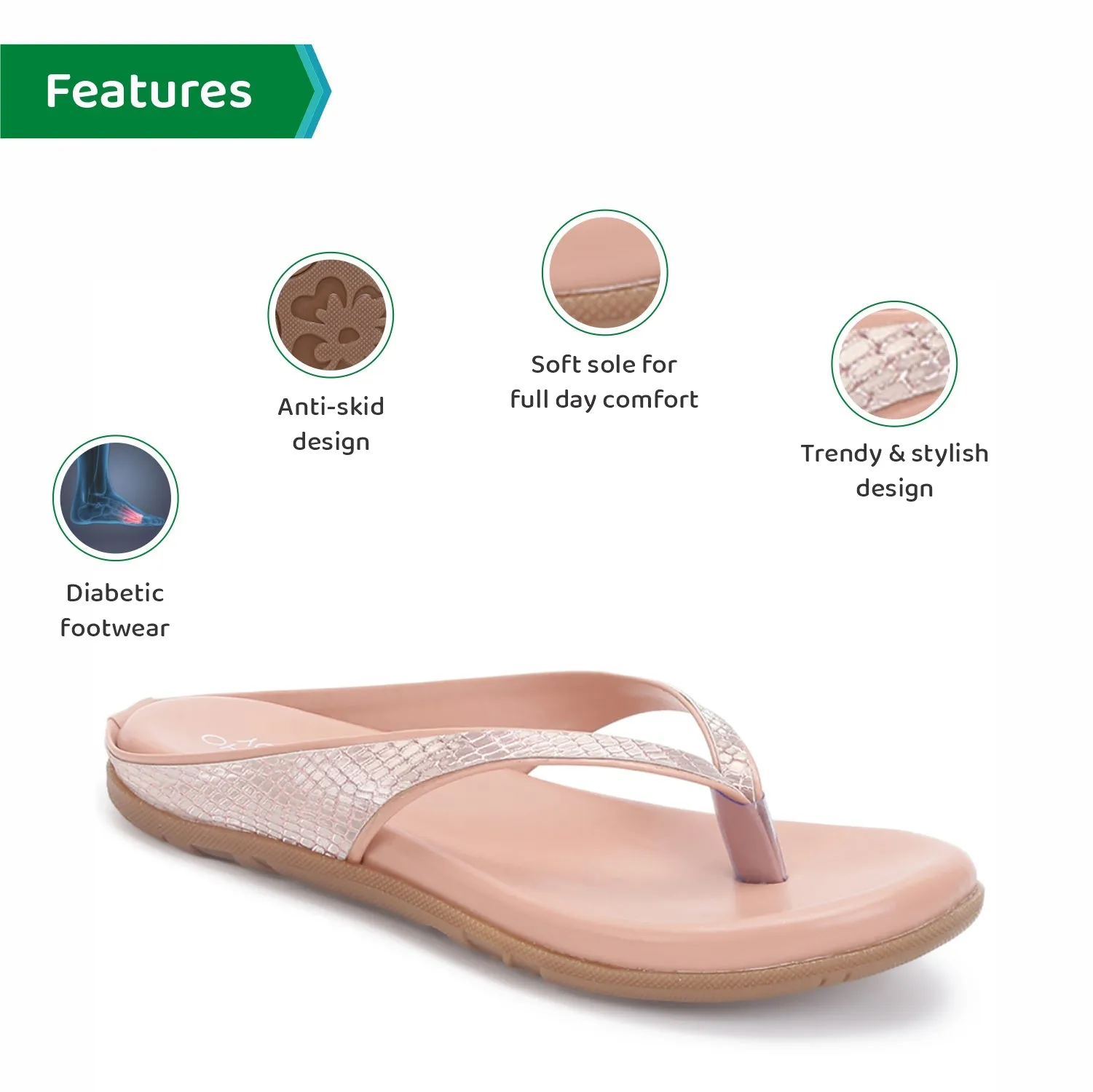 ORTHO JOY Fancy doctor Comfortable Flat sandals stylish