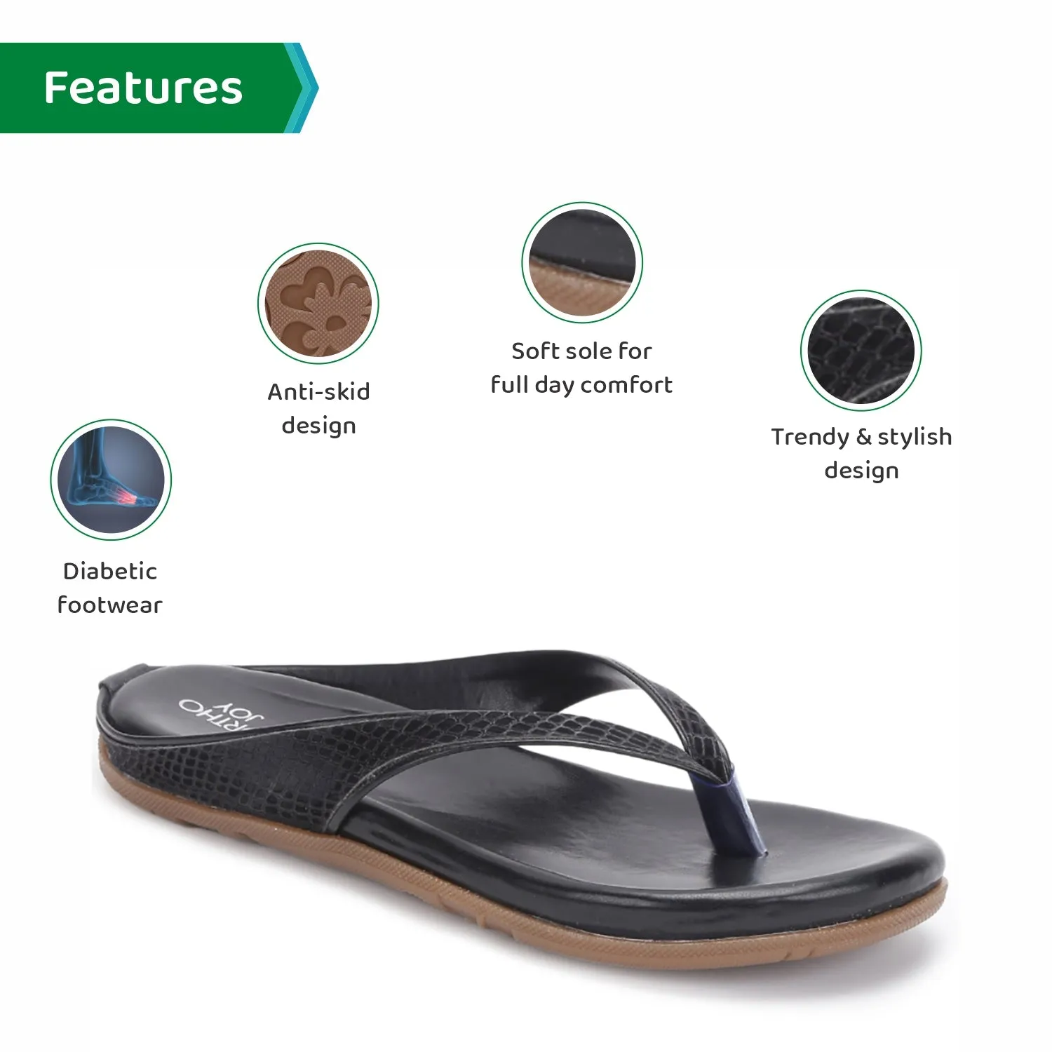 ORTHO JOY Fancy doctor Comfortable Flat sandals stylish