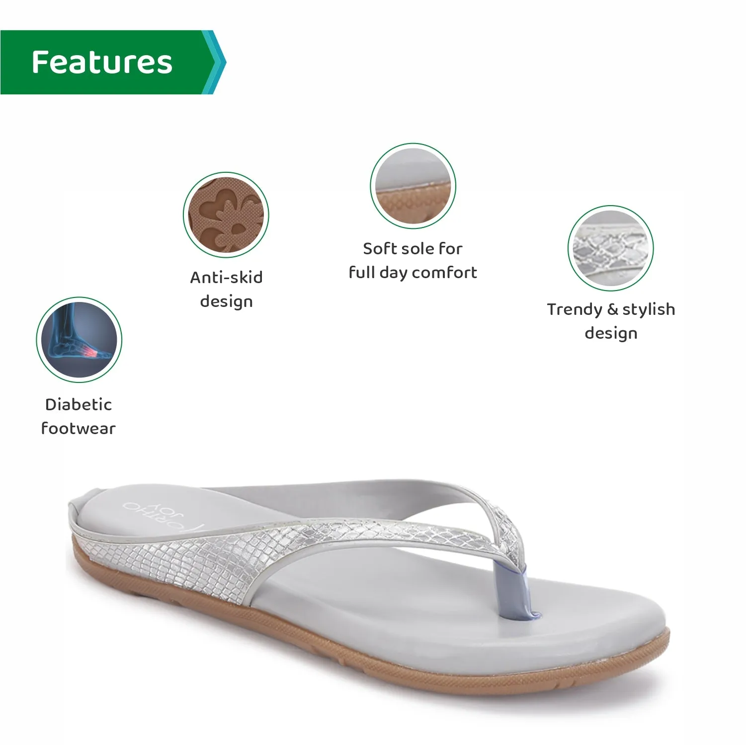 ORTHO JOY Fancy doctor Comfortable Flat sandals stylish