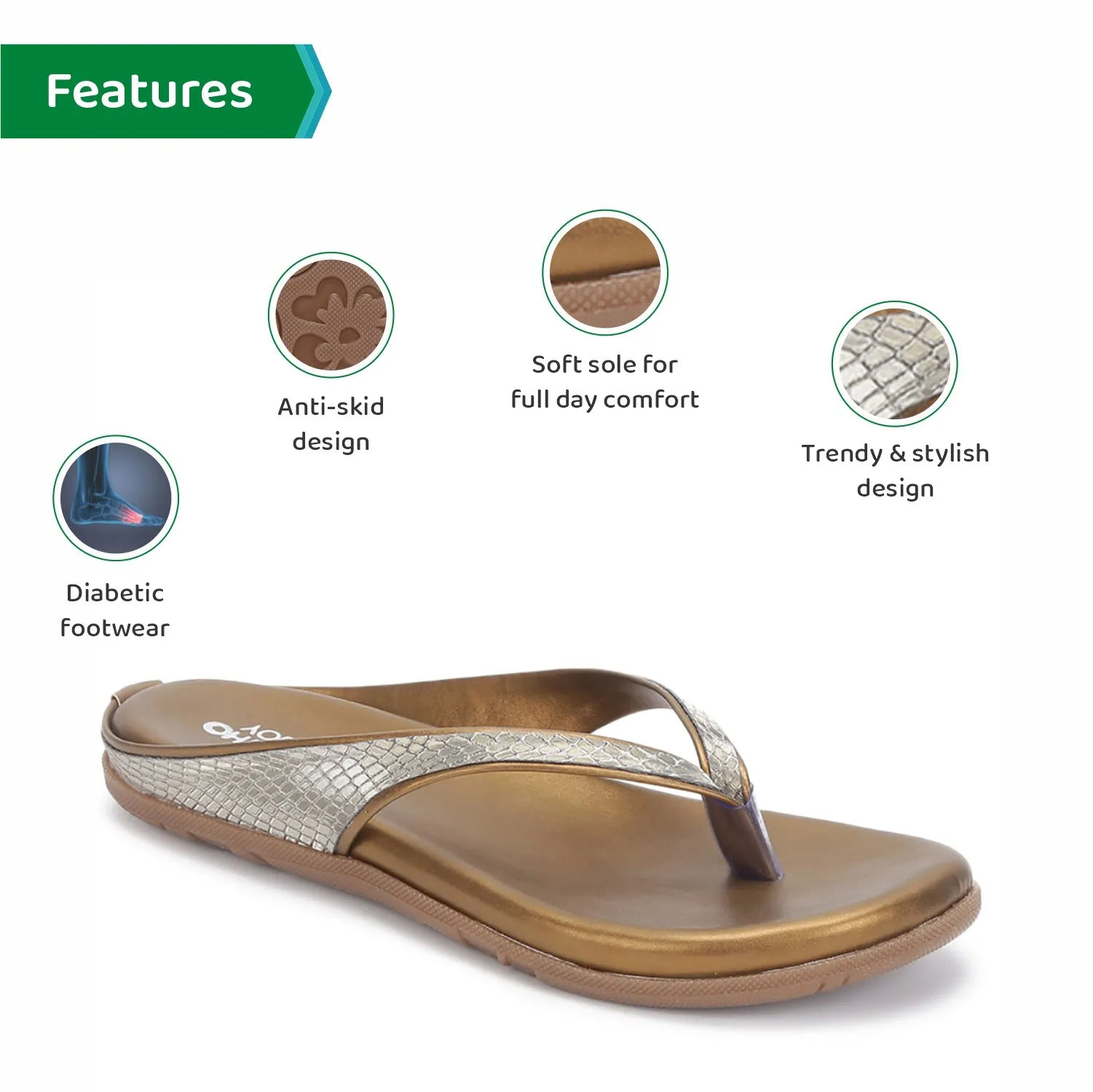 ORTHO JOY Fancy doctor Comfortable Flat sandals stylish