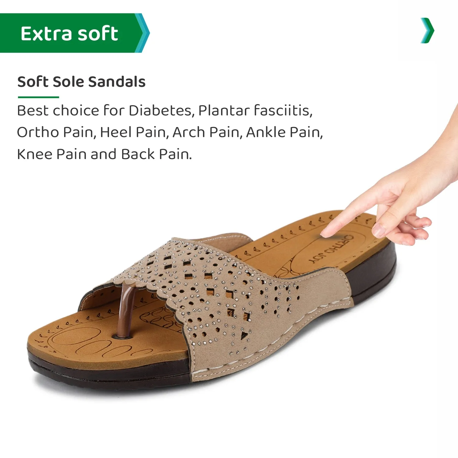 ORTHO JOY Regular Wear slippers For Women