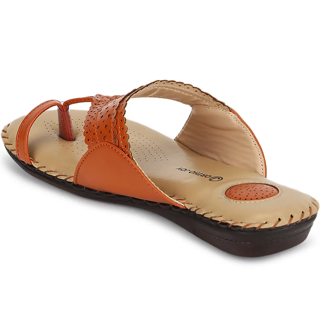 ORTHO JOY Soft Fancy Footwear Comfortable Chappal for women