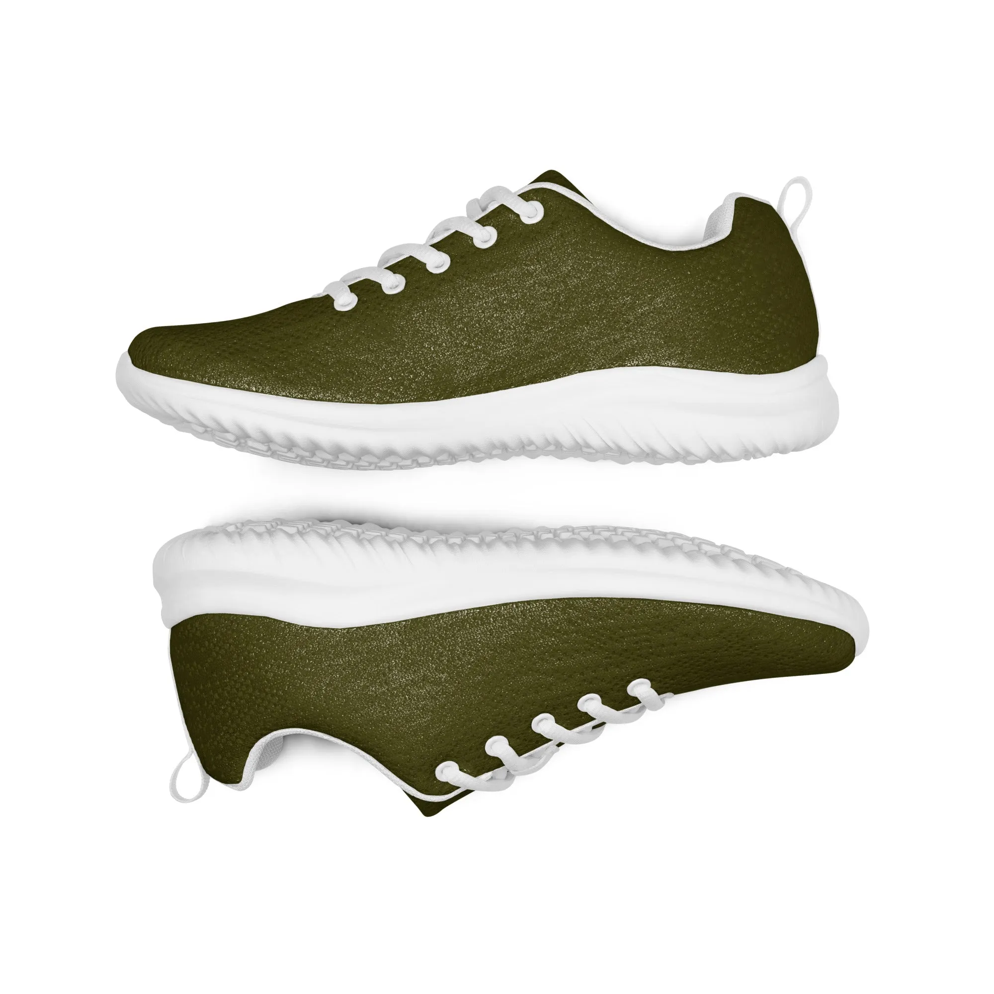 Pine Green Color Men's Sneakers, Solid Color Modern Breathable Lightweight Men’s Athletic Shoes (US Size: 5-13)