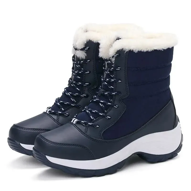 Plush Warm Waterproof Thigh High Winter Boots For Women