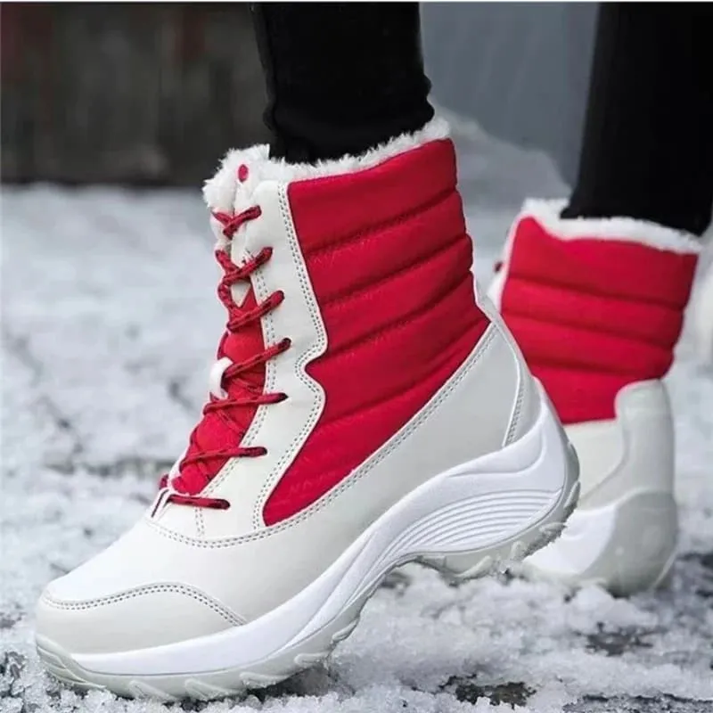 Plush Warm Waterproof Thigh High Winter Boots For Women