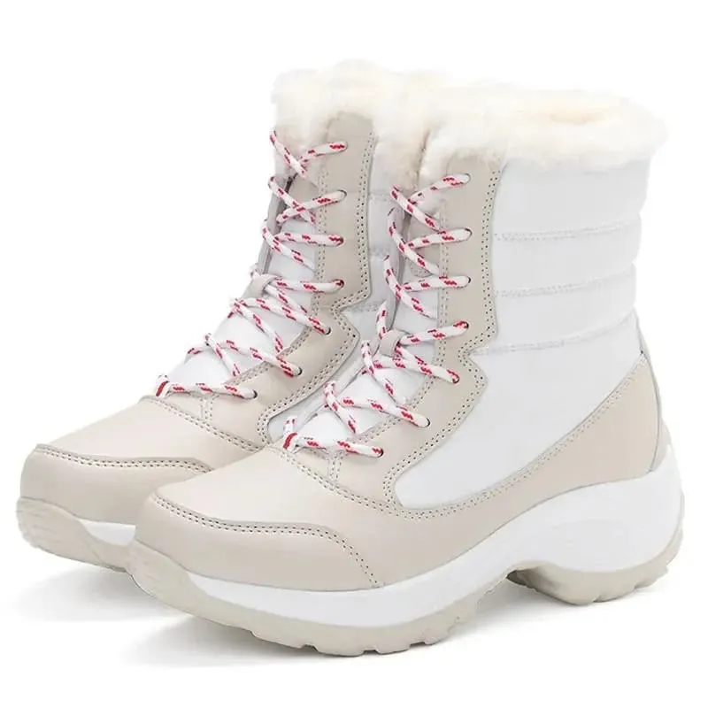 Plush Warm Waterproof Thigh High Winter Boots For Women