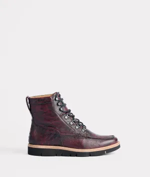 Ridgeline Exotic Lace Up Boot :: Black Cherry