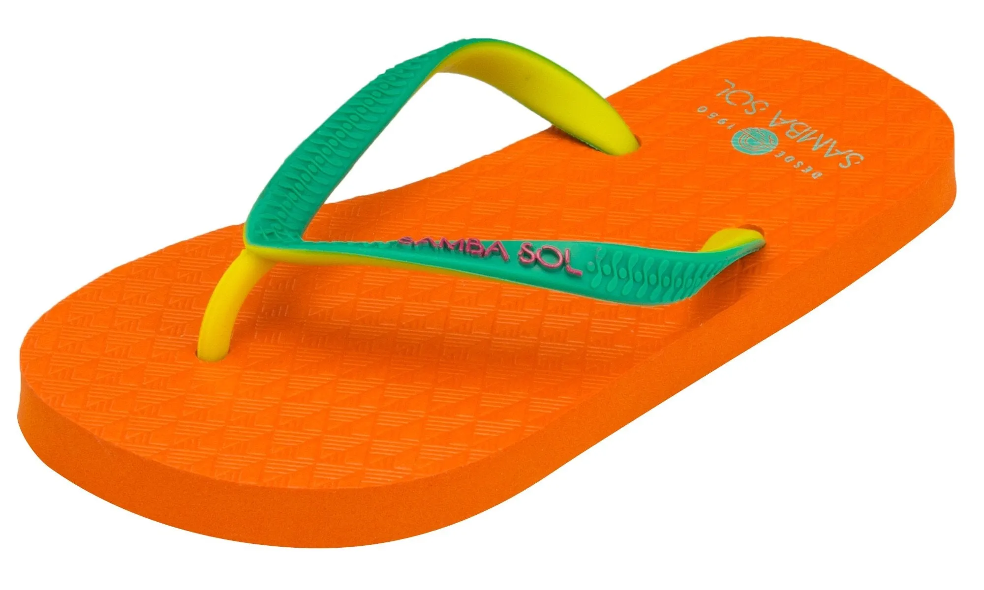 Samba Sol Kid's Beach Collection Flip Flops - Orange