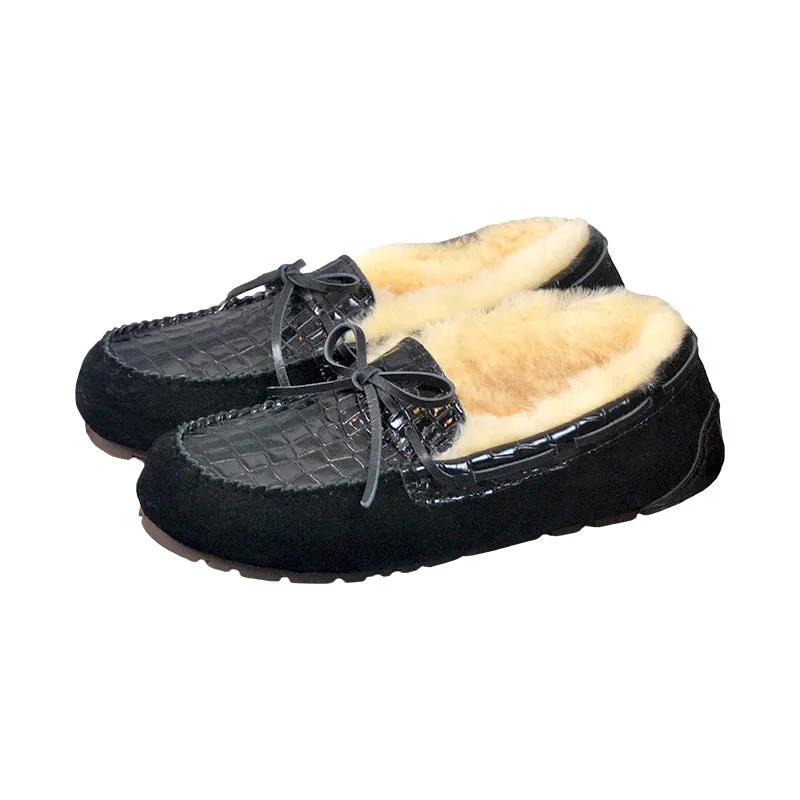 Sheepskin Velvet Warm Flats | Gift Shoes