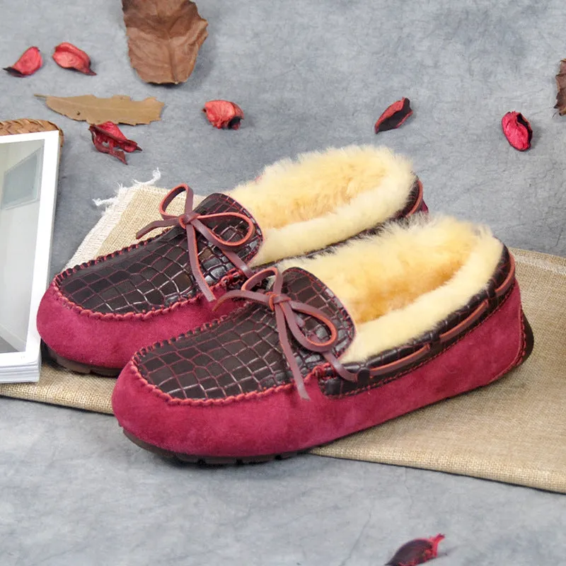 Sheepskin Velvet Warm Flats | Gift Shoes