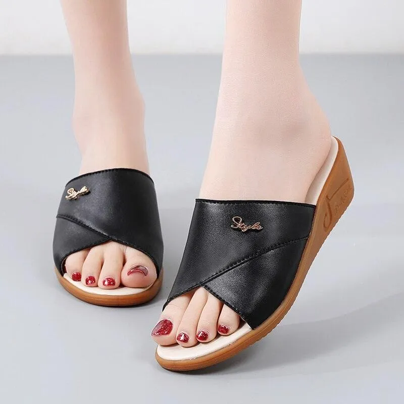 Slip-on Casual Wedge Sandals