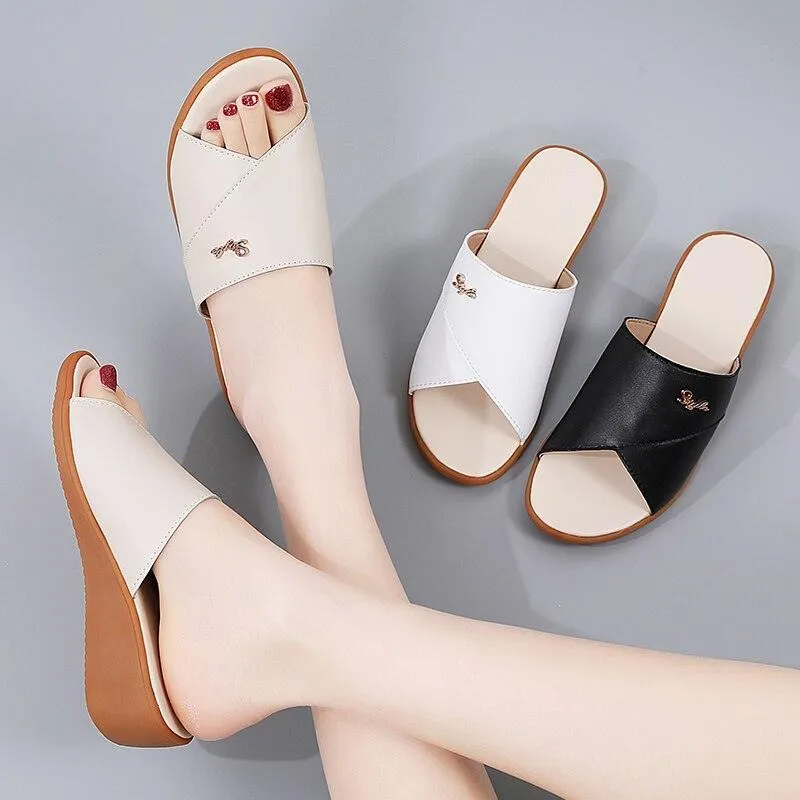 Slip-on Casual Wedge Sandals