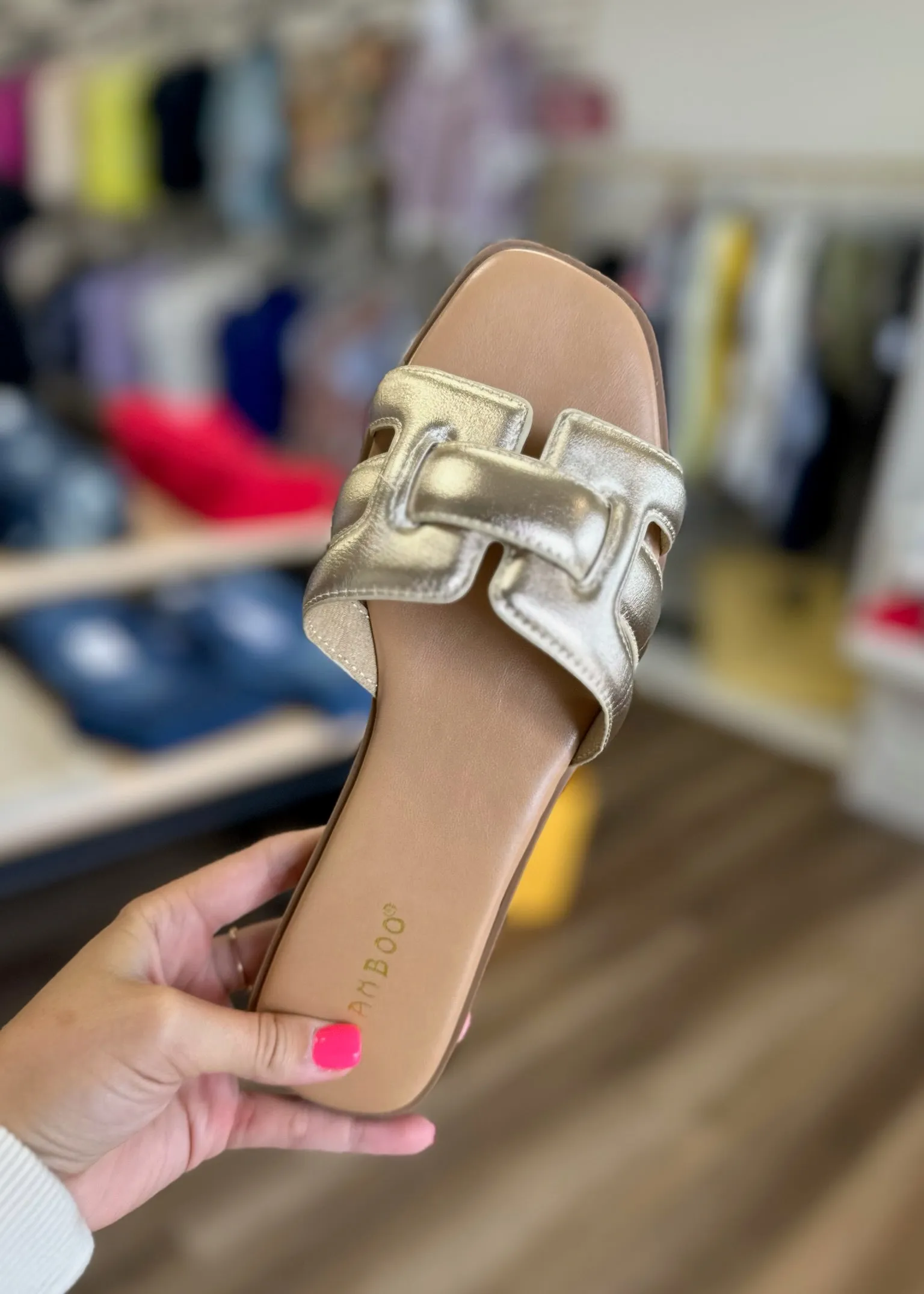 The Flint Gold Strap Sandal