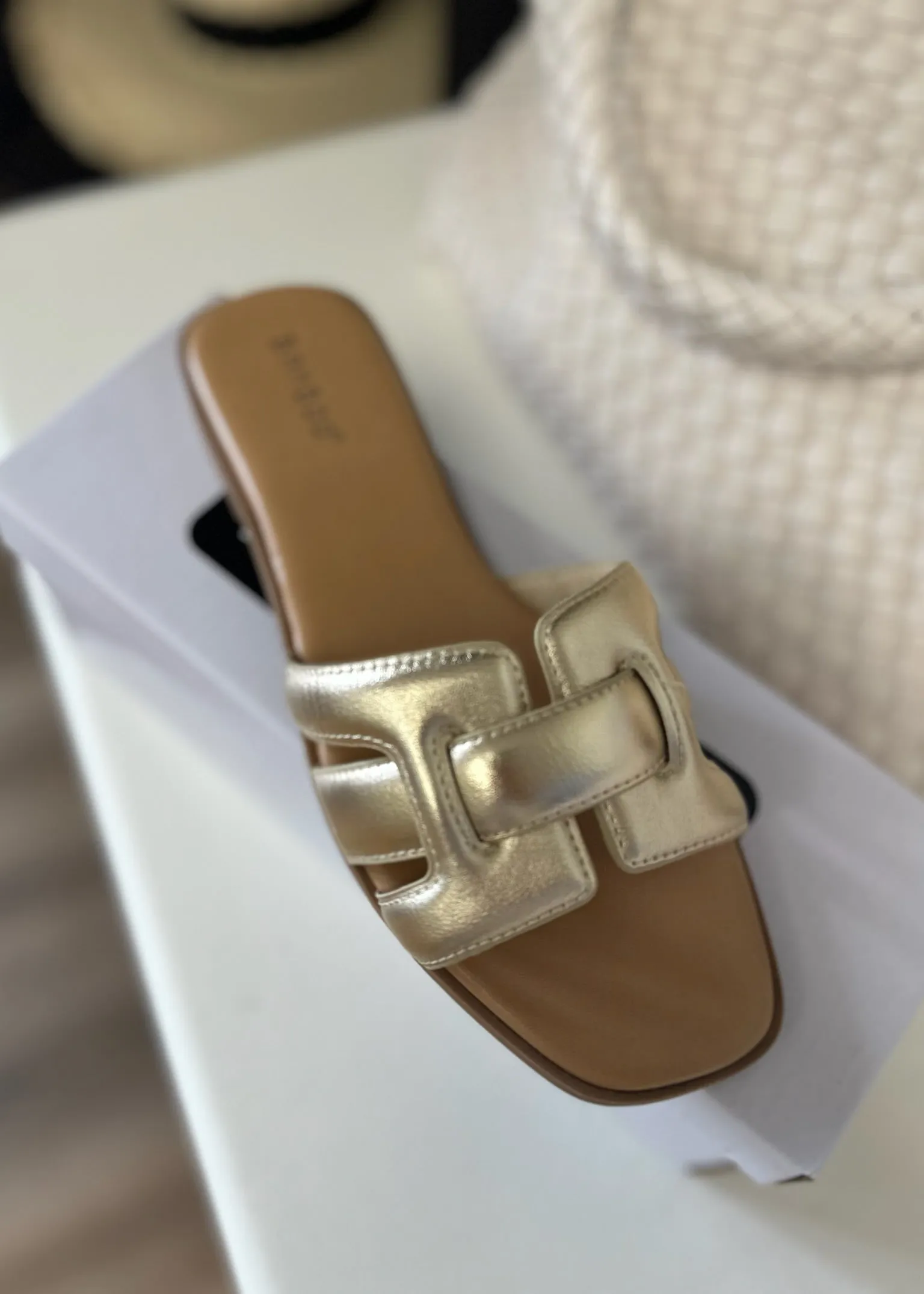 The Flint Gold Strap Sandal