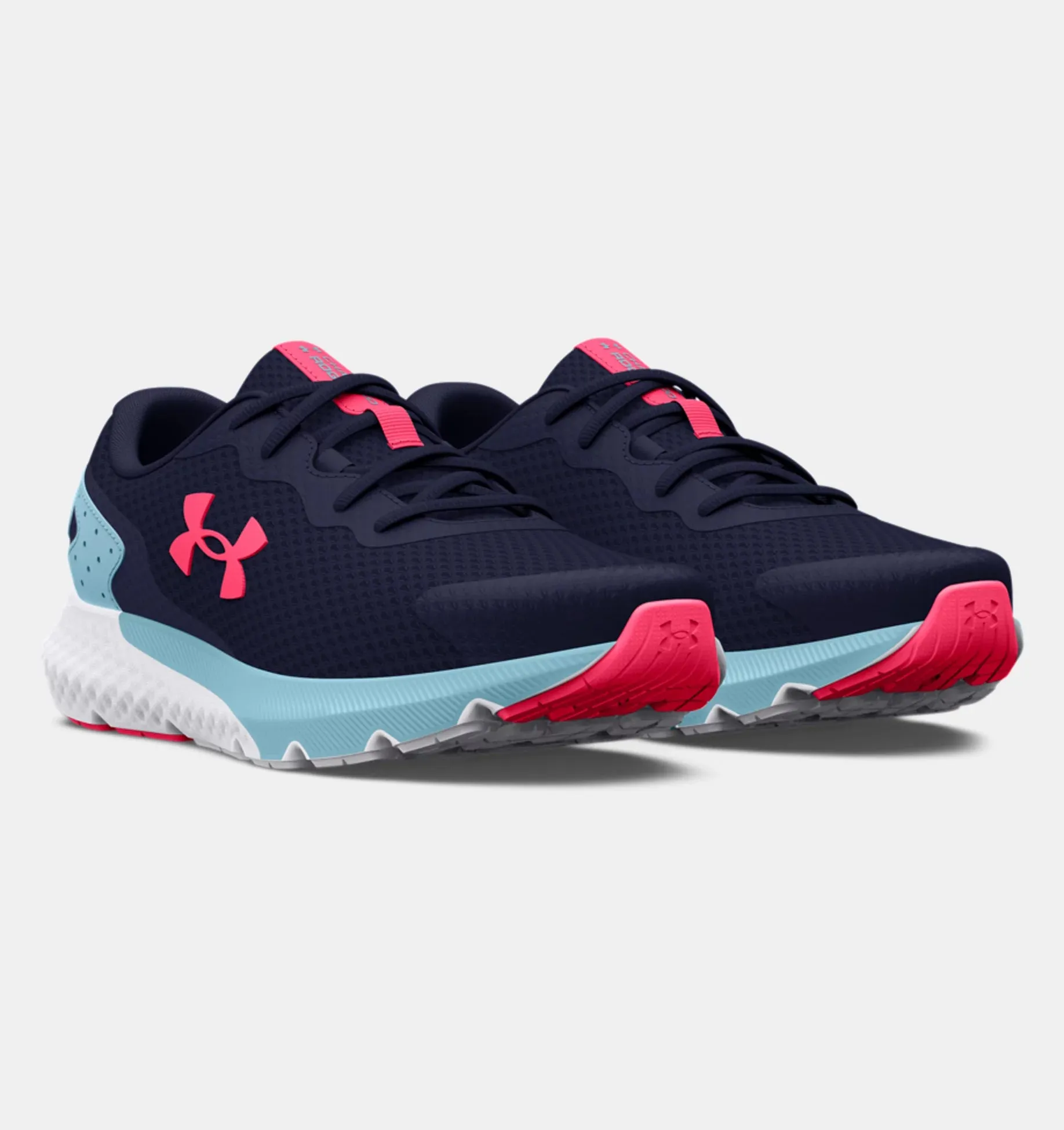 Under Armour Midnight Navy/Blizzard/Pink Shock Charged Rogue 3 Youth Sneaker