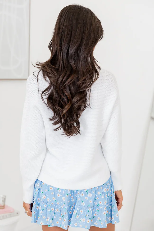 Versatile Vibes Ivory V-Neck Sweater