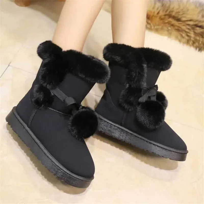 Warm Fur Cute Suede Winter Shoes