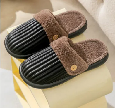 Winter Warm Non-slip Ladies Home Comfortable Corduroy Slippers Women