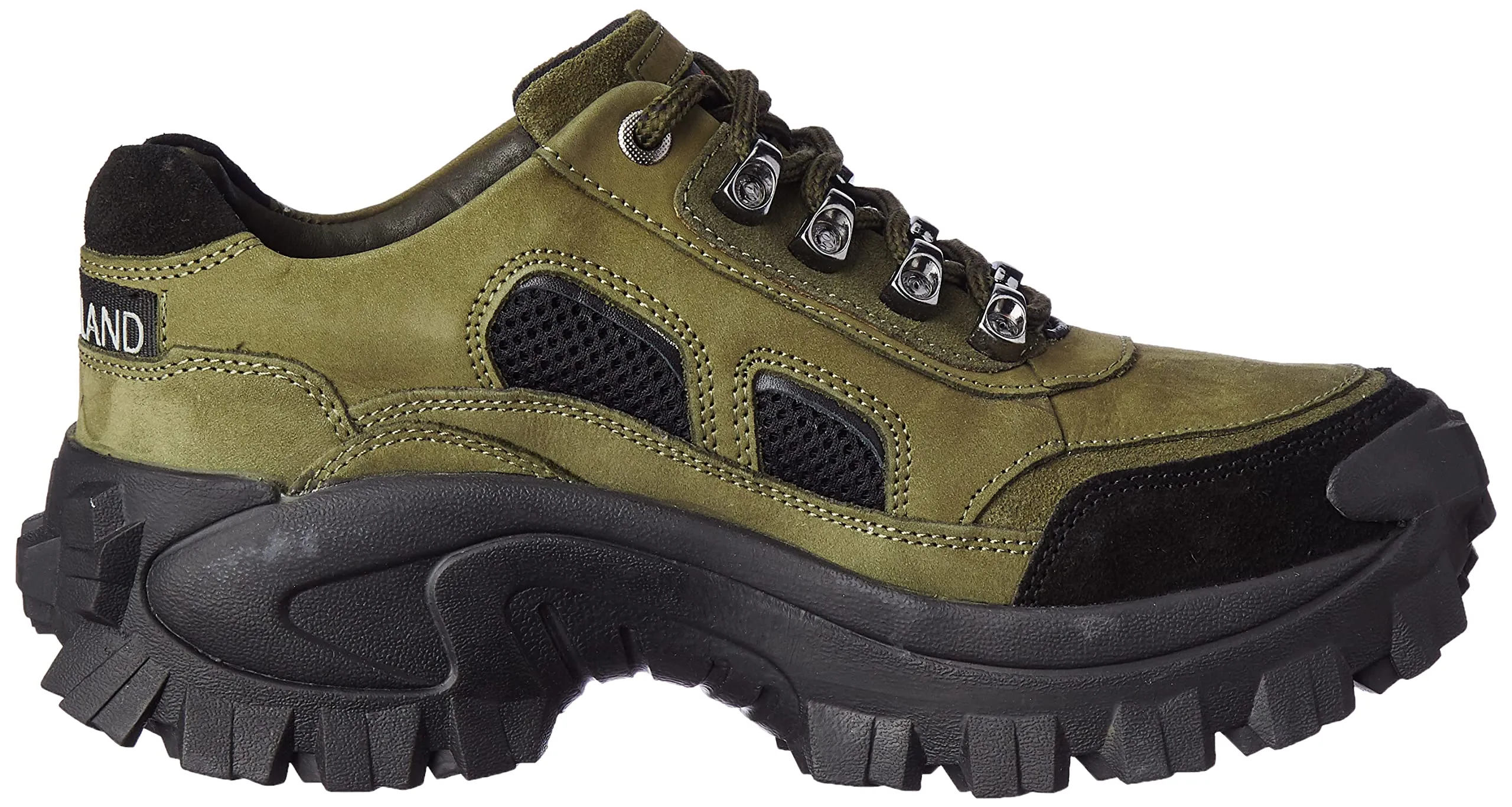 Woodland Men's Olive Green Leather Casual Shoe-10 UK (44 EU) (OGC 2995118NW)