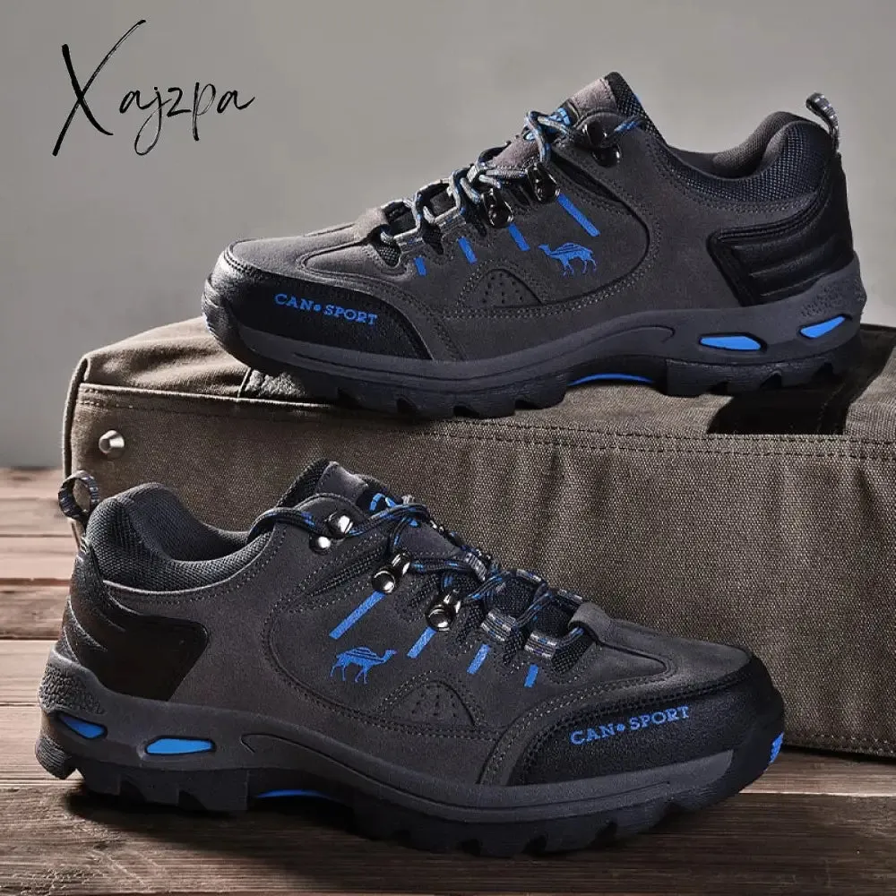 Xajzpa - High Quality Men Hiking Shoes Winter Outdoor Nonslip Trail Man Sneakers Trekking Mountain Boots Waterproof Climbing Sports Shoes